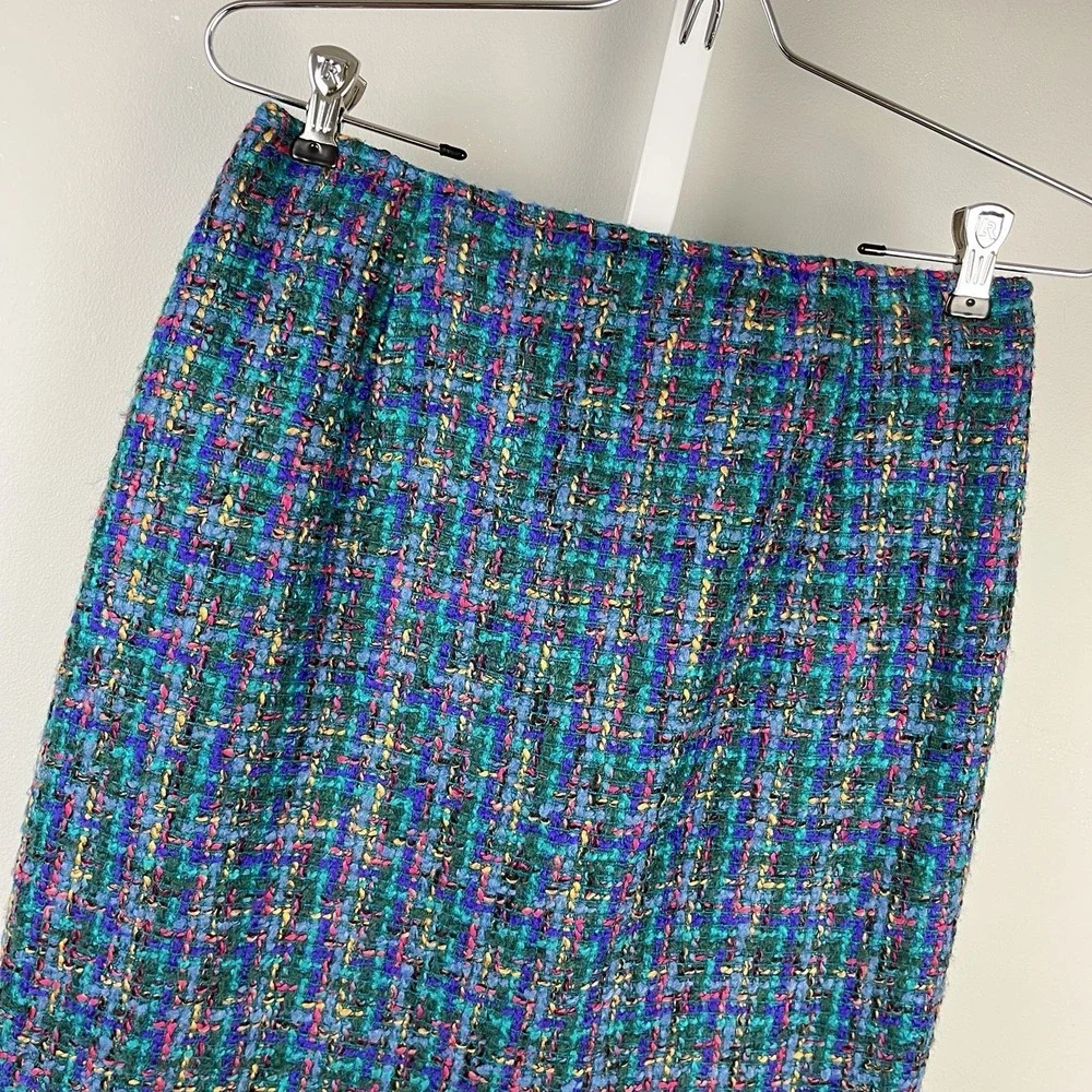 Vintage 90s‎ The Limited Womens 10 Tweed Pencil Skirt Colorful 27 Waist